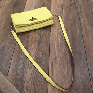 Lemon yellow crossbody purse